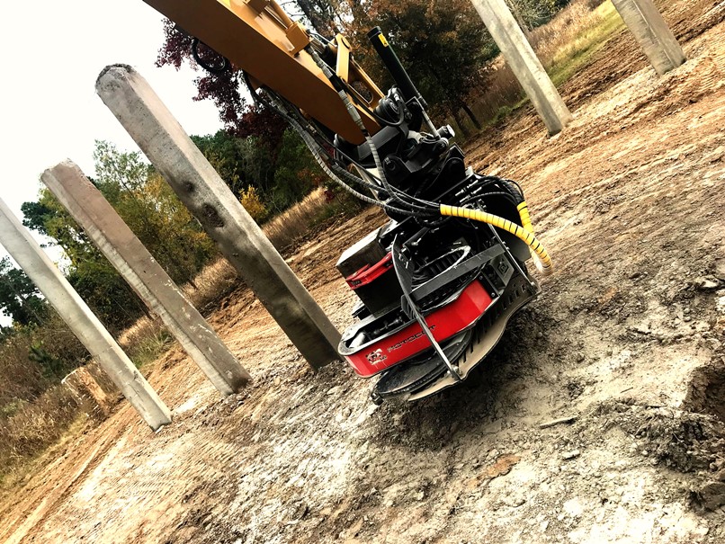 Pfostenschneider für Bagger | Betonpfahlschneider