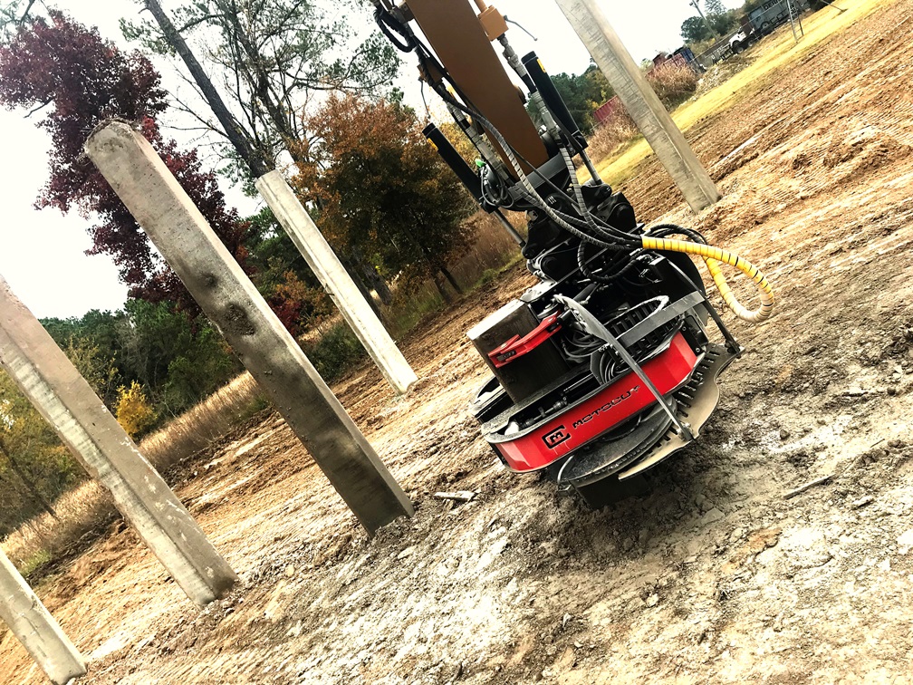 Pfostenschneider für Bagger | Betonpfahlschneider