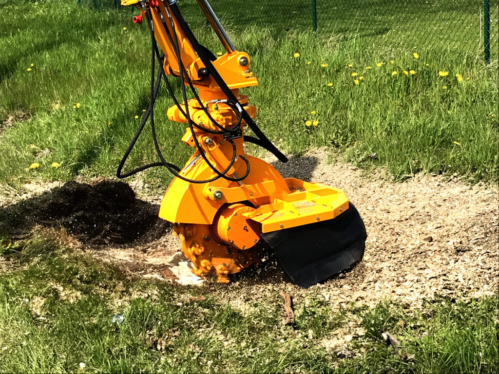 Stubbenfräse für Bagger