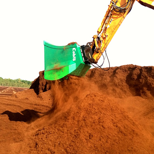 Schaufelseparator für Bagger und Radlader