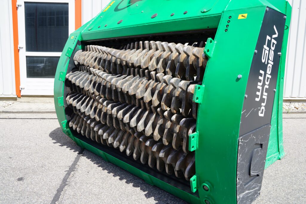 Schaufelseparator für Bagger und Radlader | Sieblöffel grün