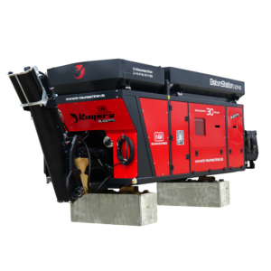 a red and black machine